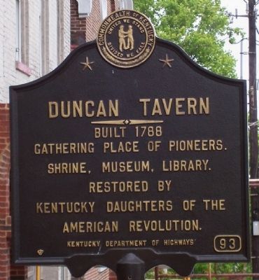 Duncan Tavern Marker. Click for full size. Duncan Tavern Marker image. Click for full size.