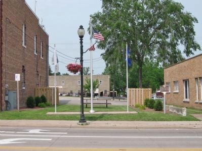 Viroqua's First Settler Marker. Click for full size. Viroqua's First Settler Marker image. Click for full size.