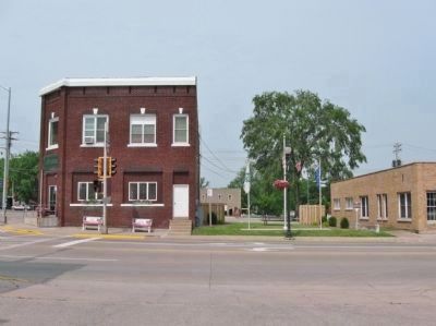 Viroqua's First Settler Marker. Click for full size. Viroqua's First Settler Marker image. Click for full size.