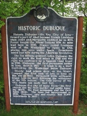 Historic Dubuque Marker image. Click for full size.