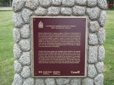 First Railway in Canada Marker image. Click for full size.
