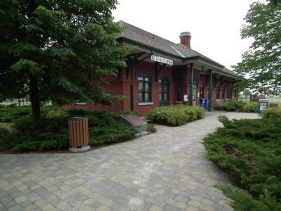 Former Grand Trunk Railway Station and Marker image. Click for full size.