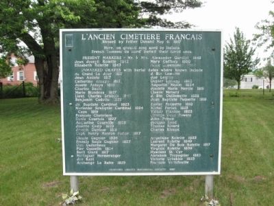 Old Frenchtown Cemetery Marker. Click for full size. Old Frenchtown Cemetery Marker image. Click for full size.