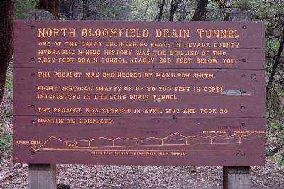 North Bloomfield Drain Tunnel Marker image. Click for full size.