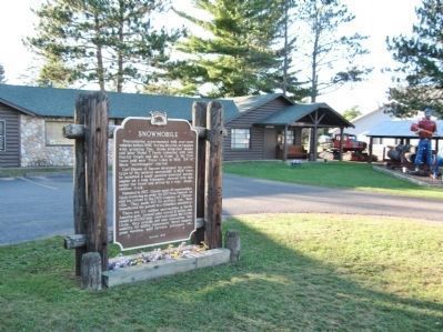 Snowmobile Marker and Vilas Historical Museum image. Click for full size.