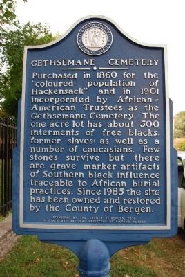 Gethsemane Cemetery Marker image. Click for full size.