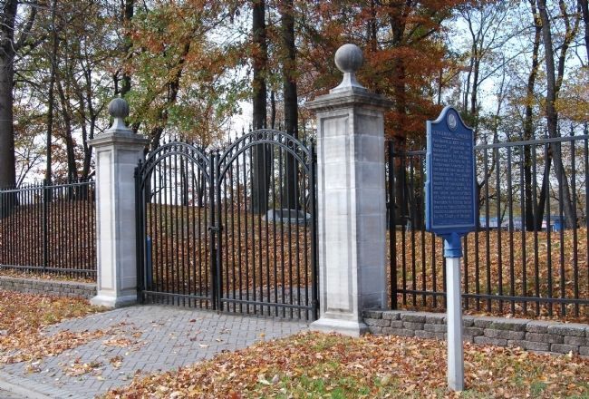 Gethsemane Cemetery Entrance Gates and Marker image. Click for full size.