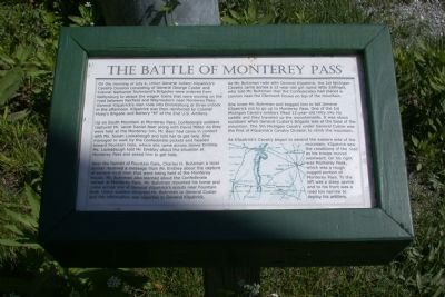 The Battle of Monterey Pass Marker. Click for full size. The Battle of Monterey Pass Marker image. Click for full size.