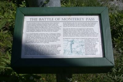 The Battle of Monterey Pass Marker image. Click for full size.