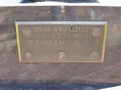 Back of War Memorial. Click for full size. Back of War Memorial image. Click for full size.