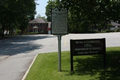 Bethel Methodist Church Marker looking west towards Willingham Drive image. Click for full size.
