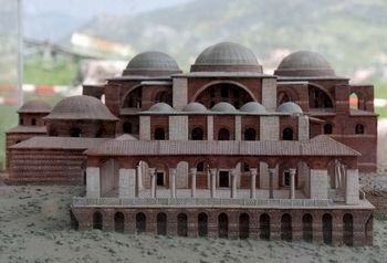 Model showing how the "The Great" [Justinian] Basilica of St. John looked in ancient times image. Click for full size.