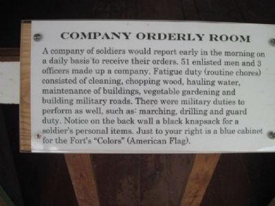 Fort Howard Orderly Room Marker image. Click for full size.