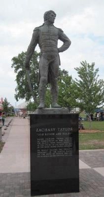 Zachory Taylor Statue at actual site of Fort Howard. Located on other side of bridge from marker. image. Click for full size.