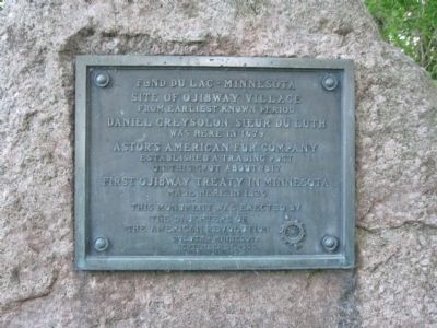 Fond du Lac – Minnesota Marker. Click for full size. Fond du Lac – Minnesota Marker image. Click for full size.
