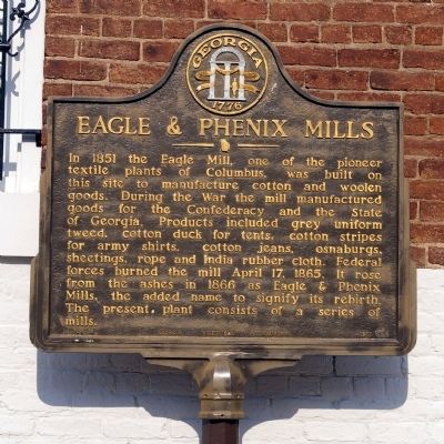 Eagle & Phenix Mills Marker image. Click for full size.