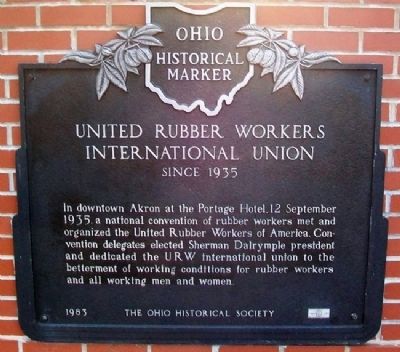 United Rubber Workers International Union Marker image. Click for full size.