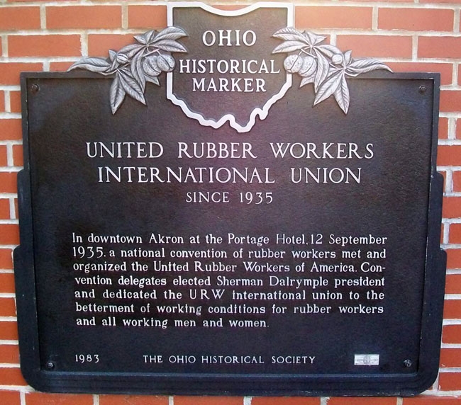 United Rubber Workers International Union Marker