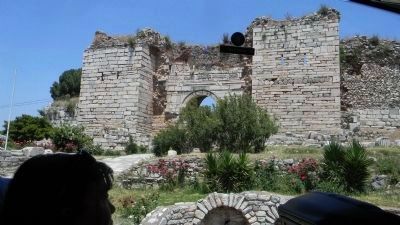 Main entrance to the Basilica of St. John site - Roman portal, south wall image. Click for full size.