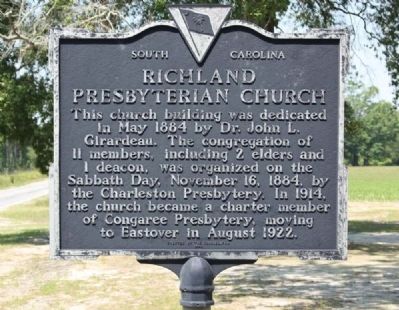 Richland Presbyterian Church Marker image. Click for full size.