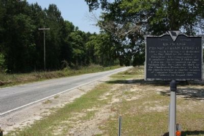 Richland Presbyterian Church Marker, looking west along Fork Church Road image. Click for full size.