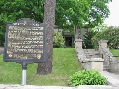 The Warden's House and Marker image. Click for full size.