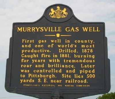 Murrysville Gas Well Marker image. Click for full size.