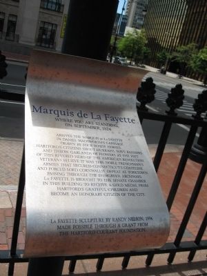 Marquis de La Fayette Marker image. Click for full size.
