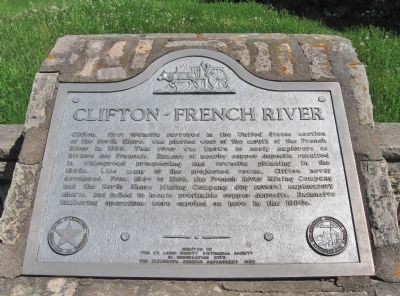 Clifton–French River Marker image. Click for full size.