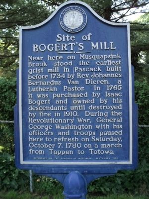 Site of Bogerts Mill Marker image. Click for full size.