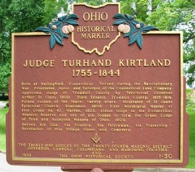 Judge Turhand Kirtland Marker image. Click for full size.