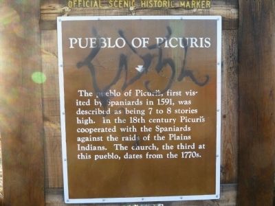 Pueblo of Picuris Marker (<i>previous version</i>) image. Click for full size.