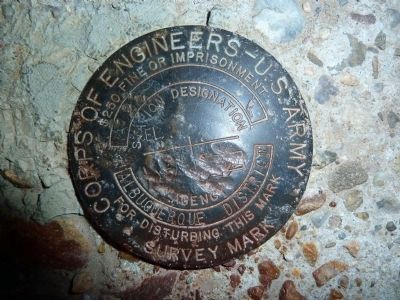 Embudo Stream Gaging Station Army Corps of Engineers Survey Marker image. Click for full size.