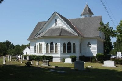 Target Methodist Church and adjacent cemetery image. Click for full size.