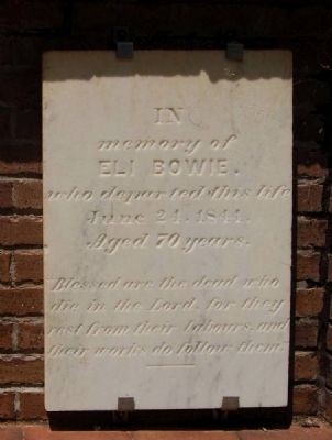 Eli Bowie Tombstone image. Click for full size.