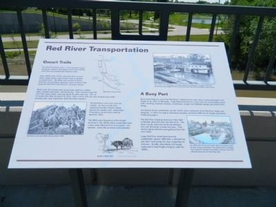 Red River Transportation / A Busy Port Marker image. Click for full size.