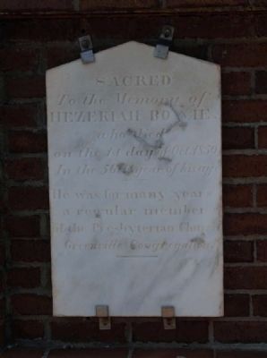 Hezekiah Bowie Tombstone<br>Eli Bowie's Second Son image. Click for full size.