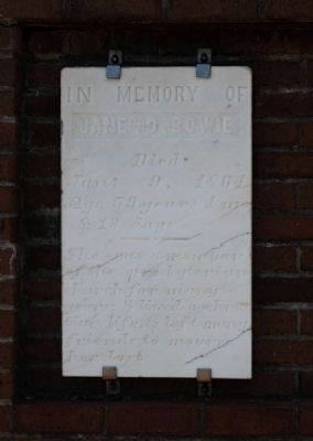 Jane D. Bowie Tombstone image. Click for full size.