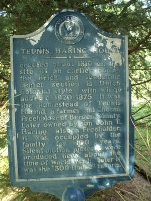 Teunis Haring House Marker image. Click for full size.