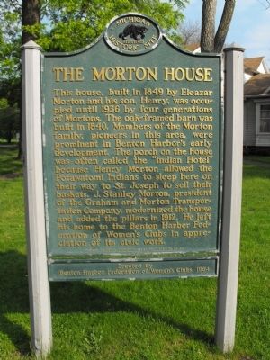The Morton House Marker image. Click for full size.