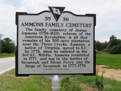Ammons Family Cemetery Marker image. Click for full size.