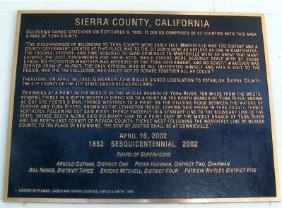 Sierra County, California Marker image. Click for full size.