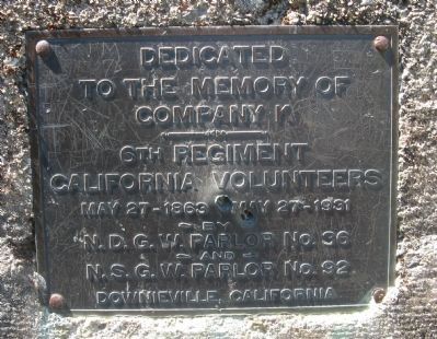 Cannon Point - California Vounteers Dedication Marker image. Click for full size.
