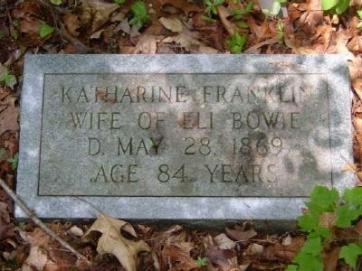Katherine Franklin Tombstone<br>Old Bowie Cemetery image. Click for full size.