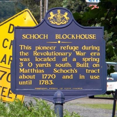 Schoch Blockhouse Marker image. Click for full size.