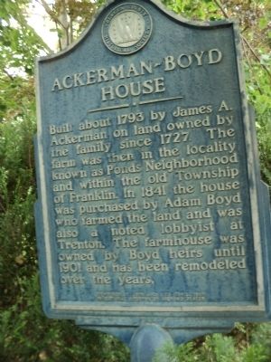 Ackerman-Boyd House Marker. Click for full size. Ackerman-Boyd House Marker image. Click for full size.