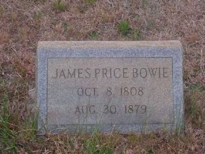 James Price Bowie Tombstone<br>Gilgal Church Cemetery<br>Eli Bowie's First Son image. Click for full size.