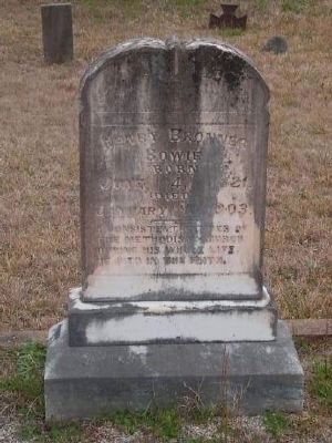 Henry Browner Bowie Tombstone<br>Gilgal Church Cemetery<br>Eli Bowie's Fifth Son. Click for full size. Henry Browner Bowie Tombstone<br>Gilgal Church Cemetery<br>Eli Bowie's Fifth Son image. Click for full size.