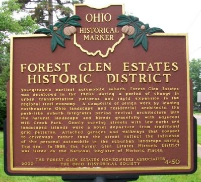 Forest Glen Estates Historic District Marker. Click for full size. Forest Glen Estates Historic District Marker image. Click for full size.