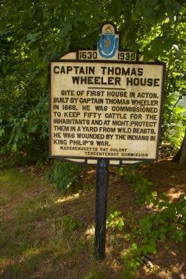 Captain Thomas Wheeler House Marker image. Click for full size.